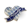 Bavariashop Pin Mei LebensGfui; traditional jewellery, Bavarian gift idea, blue