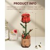 ROWOOD 3D Puzzle Red Rose, DIY Wooden Flower, Model Kits