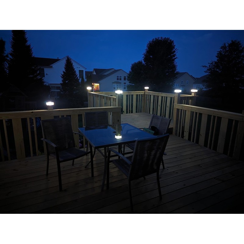 ONLSITY Single Solar Post Cap Lights for 4"x4" Posts &