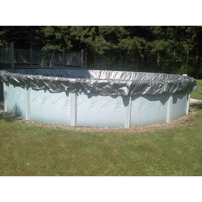 Round 6' Diameter Heavy Duty Silver/White Poly Tarp - 12