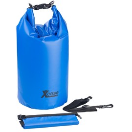 Xcase Rainproof Dry Bag: Waterproof Dry Bag, Heavy Duty Industrial Tarpaulin, 20 L, Blue (Motorcycle Bag, Soft Case, Underwater Light), blue