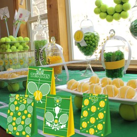24 Pcs Tennis Gift Bags - Tennis Theme Party Supplies Decorations & Goodie Bags