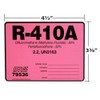 Color Coded Refrigerant ID Labels, Compatible Replacement for Genetron AZ-20