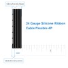 BNTECHGO 24 Gauge Silicone Ribbon Cable Flexible 4P Black 5