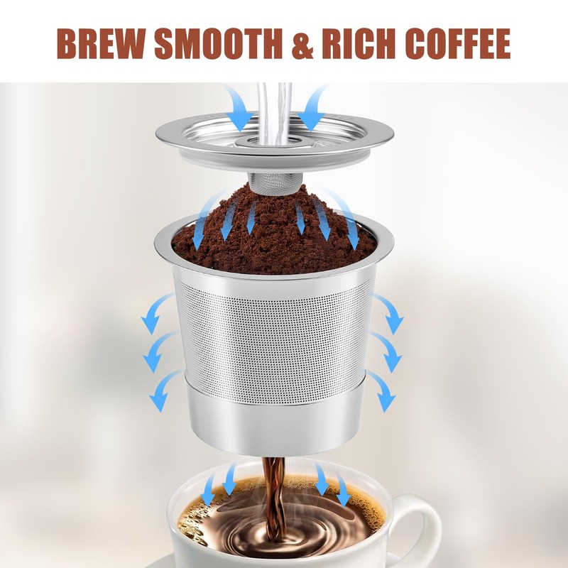 Pro Mael Stainless Steel Reusable K Cups for Keurig, Refillable