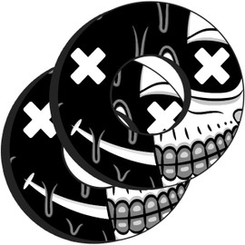 Gripdonuts.com® MX Grip Donuts for Dirt Bike Motorcycle BMX - Melting Smiley (Blackout)