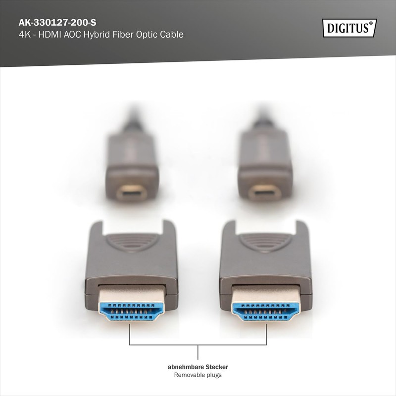 DIGITUS 4K HDMI AOC Connection Cable HDMI to HDMI; 4K