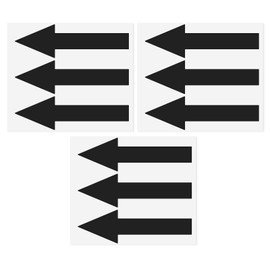 Hariendny 9 Pack Black Arrow Stickers Self Adhesive Floor Arrow Decal Stickers PVC Waterproof Wall Marking Arrow Signs Stickers Waterproof Arrow Marking Stickers Road Instructions Stickers (3 Sheets)
