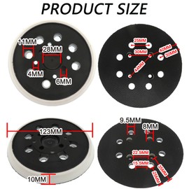 Bosch Sanding Disc 125 mm for Pex 400 AE and Pex 300 AE, Sanding Plate with Hook and Loop, 8 Holes