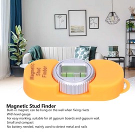 Hilitand Stud Detector, Magnetic Stud Finder with Level, Easy Marking, No Batteries Required, for Steel Nails Screws, Wood Studs, Remodeling, New Construction, DIY Projects(Orange)