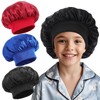 3 PCS Satin Bonnets for Kids,Toddler Silk Bonnet,Kid Satin Silk