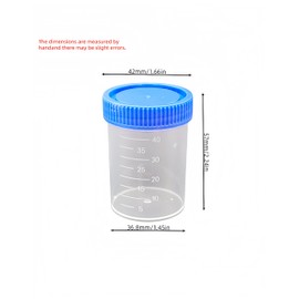 15Pcs 1.35oz/40ml Sterile Specimen Cups,Each Sterile Specimen Cup has a Tight-Fitting Screw Cap,Used to Collect Liquid，Solid or Powder specimens. (1.35oz/40ml，15p)