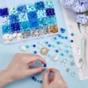 PH PandaHall 790pcs Blue Series Bracelet Making Kit 8mm Glass