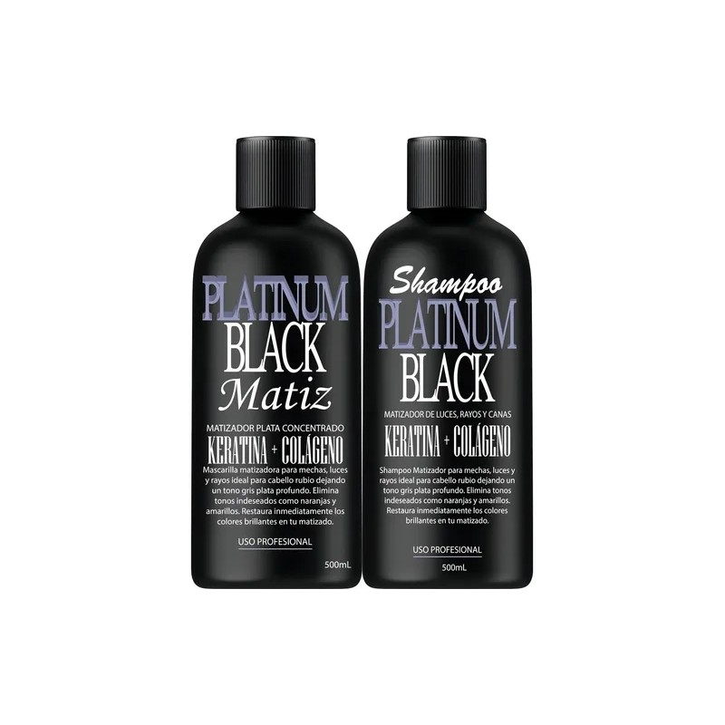 Kit Platinado Shampoo Platinum Black Y Platinum Black Matiz