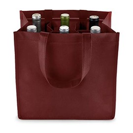 True 3174 6 Bottle Non Woven Tote, Multicolor