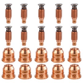 CZlewan 10Pcs 220971 Electrodes &10Pcs 220975 125A Nozzle Tips Compatible with Hypertherm PMX125 Plasma Cutter Consumables