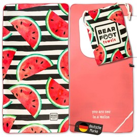 BEARFOOT microfiber bath towel, beach towel, sports towel, travel towel for travel, fitness, yoga, sauna, beach, absorbent, lightweight and quick-drying., 160x80cm