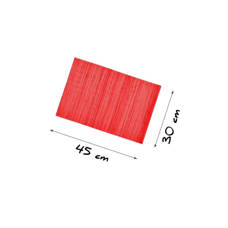 Rectangular Bamboo Placemat 30 x 45 cm - Non-Slip, Washable,