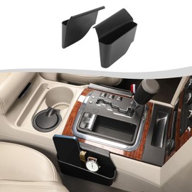 SQQP Gear Shifte Console Side Storage Box Compatible with 2006-2010 Jeep Grand Cherokee, Shifter Side Organizer Tray Interior Accessories(Black)