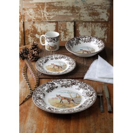 Spode Woodland Dinner Plate, Red Fox, 10.5” | Perfect for Thanksgiving and Other Special Occasions | Made in England from Fine Earthenware | Microwave and Dishwasher Safe
