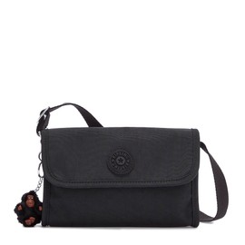 Kipling Womens Women's Berry Bag, Organize Accessories, Spacious, Adjustable Strap, Nylon Crossbody Bag, Black Tonal, 7.75 L x 5.5 H 1.25 D US