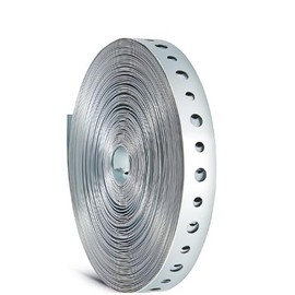 AKW Pipe Strap 3/4 INCH by 10 FT 22 Gauge Metal Hanger Strap for Pipe Support Hanging and Flexible Trimming with Holes, Plumbers Tape (1 ROLL), Silver