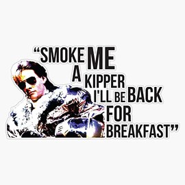 Smoke Me A Kipper Ace Rimmer Red Dwarf Quote Bumper Sticker Vinyl Decal 5 inches