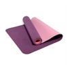 Non-slip Two-Tone TPE Yoga Mat 6mm for Intermediate Level, Exercise, Pilates, Gym, and Home Training Two-tone Blue 6mm + Strap 2ea