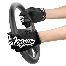 SOLO QUEEN Sim-Racing Gloves for Steering Wheel Simulators (Black,M)