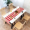 ShinyBeauty Red and White Buffalo Check Table Runner 14x72 Inch