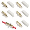 Pack of 5 Wire Connectors, Brass Conductor Terminals, 100 A