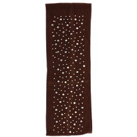 Mytoptrendz® Elasticated Fabric Bandeaux Kylie Headband Retro Boho Hairband Headwrap for Girls and Women Sparkly Dimante Crysal (Brown)