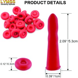 LYMGS Universal Fit Caulk Tube Latex Sealing Caps, Caulk Saver Cover Sealer for Sealing and Preserving Open Caulking Tube, Red 10 Pack