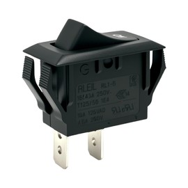 RLEIL RL1-5 2Pins 2-Position 16A 250VAC T125/55 ON/Off Switch Black Button Rocker Switch