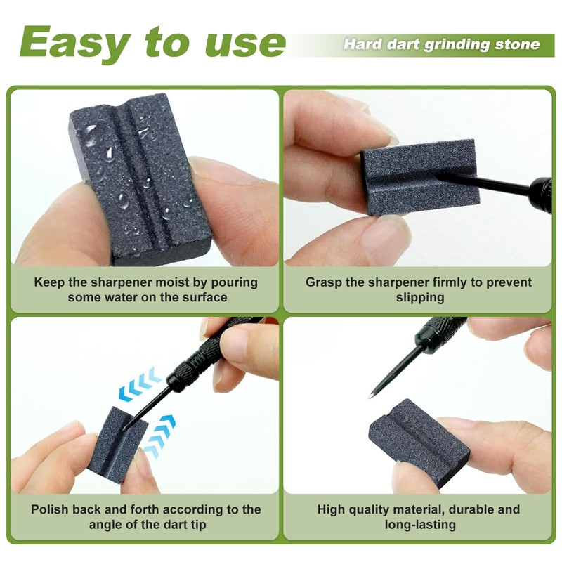 YGCQFH 6 PCS Dart Sharpener, 3 Round Dart Sharpening Sand