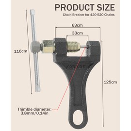 bylikeho Chain Breaker,Chain Breaker Riveting Tool,Motorcycle Chain Breaker,Car Accessories Chain Tool for Dirt Pit Bike ATV Motorcycle Bicycle Chain Break #420 428 520 525 528 530, 1360CLQ001