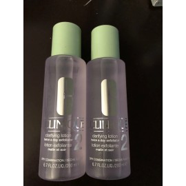 Clinique Lot of (2) Clinique Clarifying Lotion 2 Exfoliator Dry Combination 6.7oz 200mlx2