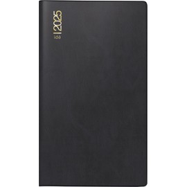 rido/idé Pocket Diary Model TM 15 (2025), 1 Page = 1 Week, A6, 112 Pages, Plastic Cover, Black