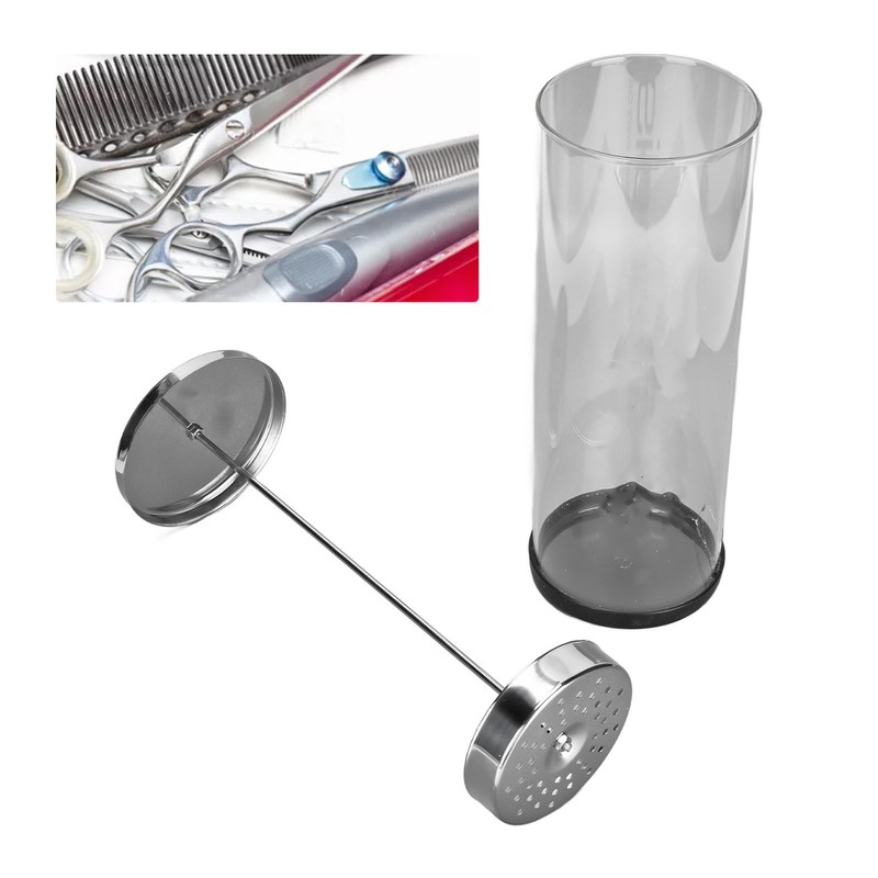 Barbicide Soaking Jar Large Glass Cleaning Jar for Barber Tools