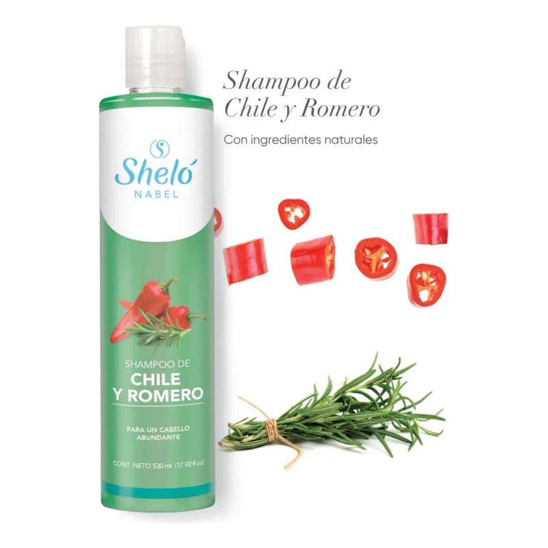 Shampoo Sheló Nabel Chile Romero 530 Botella