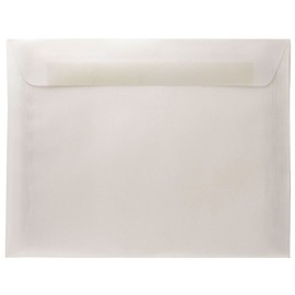 JAM PAPER 8 3/4 x 11 1/2 Booklet Translucent Vellum Envelopes - Clear - 25/Pack