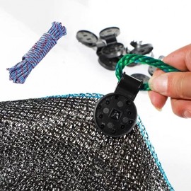 100-Piece Tarp Clips & 10m Rope Set for Awnings, Tents & Shelters 100 Clips + 10m Rope