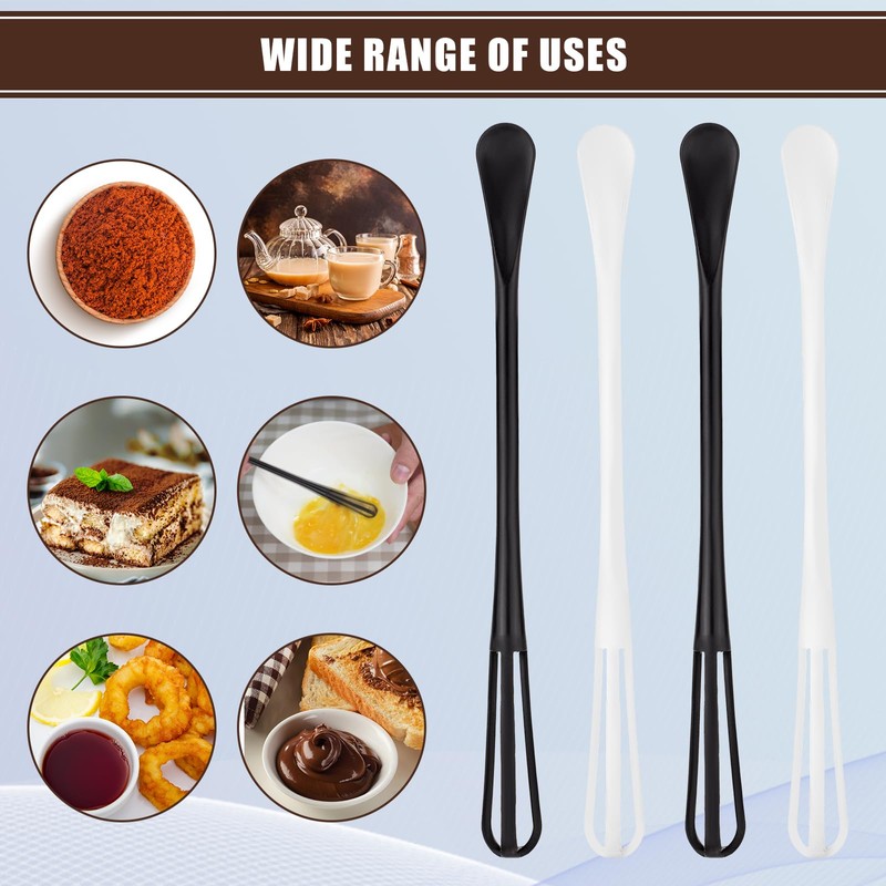 6pcs Mini Whisks, Multifunctional Small Whisks for Cooking with Ergonomic