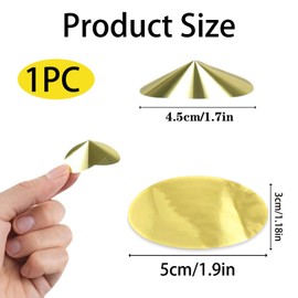 Disposable Sunbed UV Protection, Gold Tanning Bed Eyewear Sticker, Adjustable Sunbed Eye Protection Cones for Beach, Home and Indoor Tanning Summer (Golden)