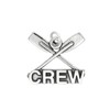 Sterling Silver Oxidized Large Paddles Rowing Crew Charm