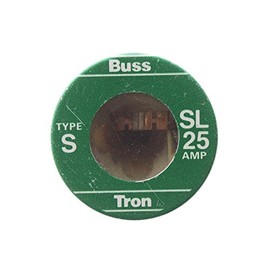 Bussmann SL-25 Medium Duty Time Delay Plug Fuse, 125 Vac, 25 A, 10 Ka