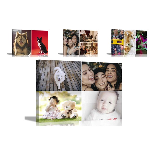 Artley Prints 4 Photos on Custom Canvas Prints Personalised Wall