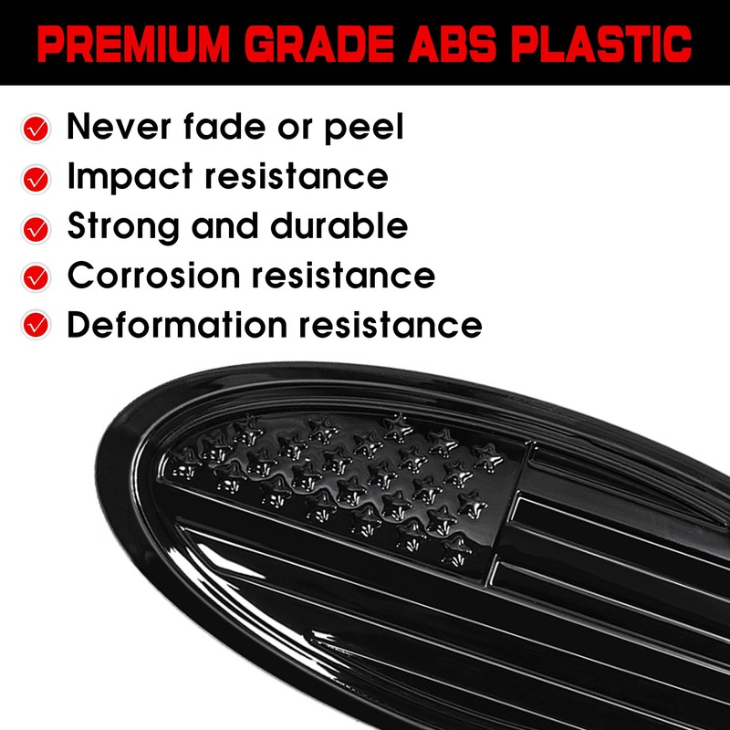 BESTAOO 9.5 Inch Front Grille Rear Tailgate Emblem Compatible with