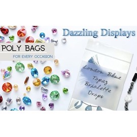 Dazzling Displays 100-Pack 2 Mil Transparent Small Plastic Clear Resealable Poly Bags (6 x 4 Inch) - Perfect for storing miscellaneous tiny items like beads, jewelry, and other small parts.