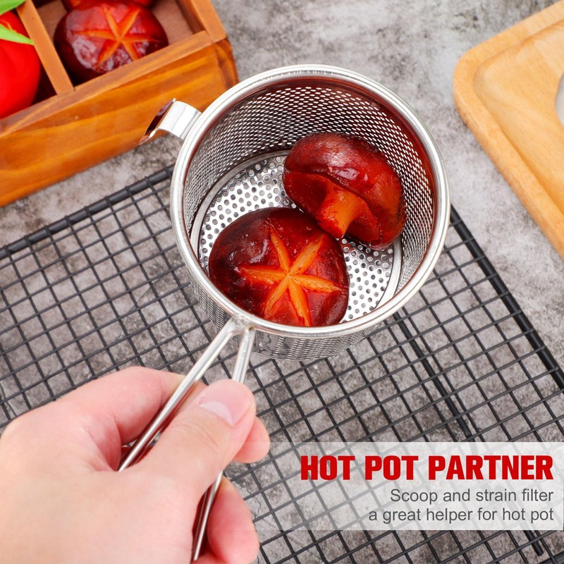 Pasta Basket for Boiling Pasta Cooker Pot with Strainer Insert